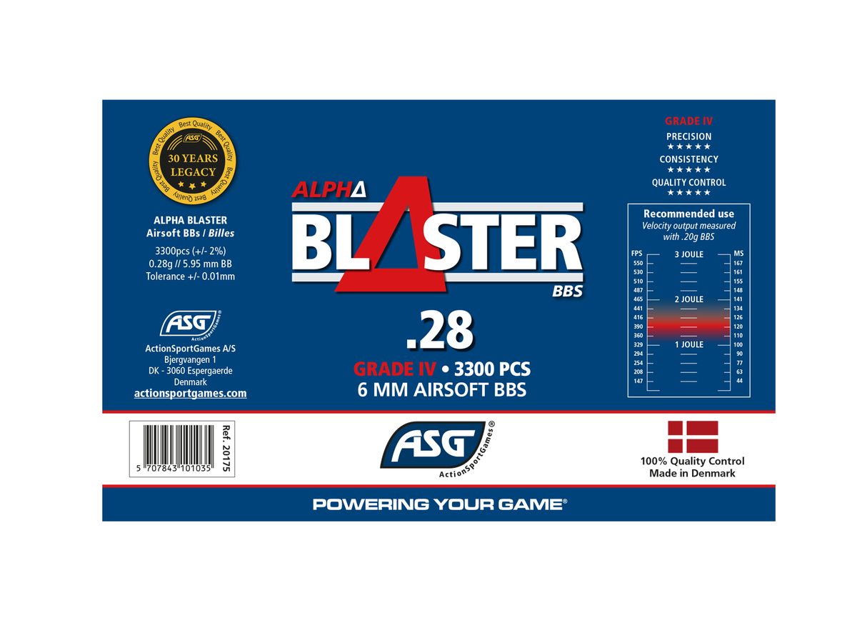 ASG Alpha Blaster BB 0,28 g – 3.300 Stk.