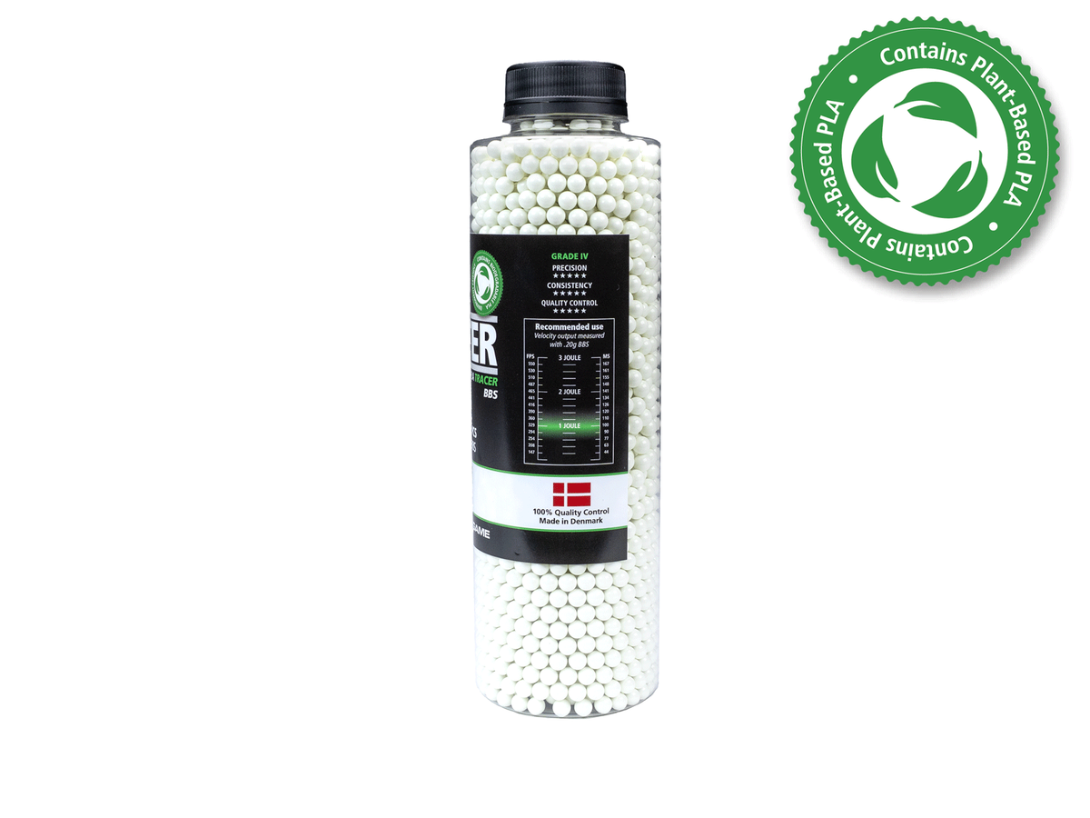 Alpha Blaster PLA Green Tracer Kugeln, 0,20 g, 3300 Stk. - Flasche